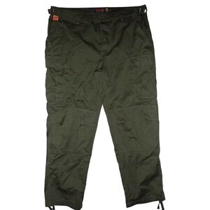 Empyre Cargo Pants Men 36 double knee Utility Workwear Button Fly Skater Green